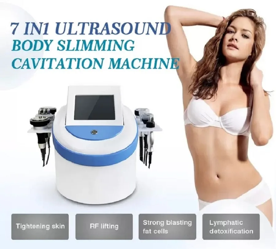 

Professional 7 In 1 RF Radio Frequency Vacuum Cavitation Bipolar Anti-Cellulite Skin Rejuvenation Beauty Machine with CE