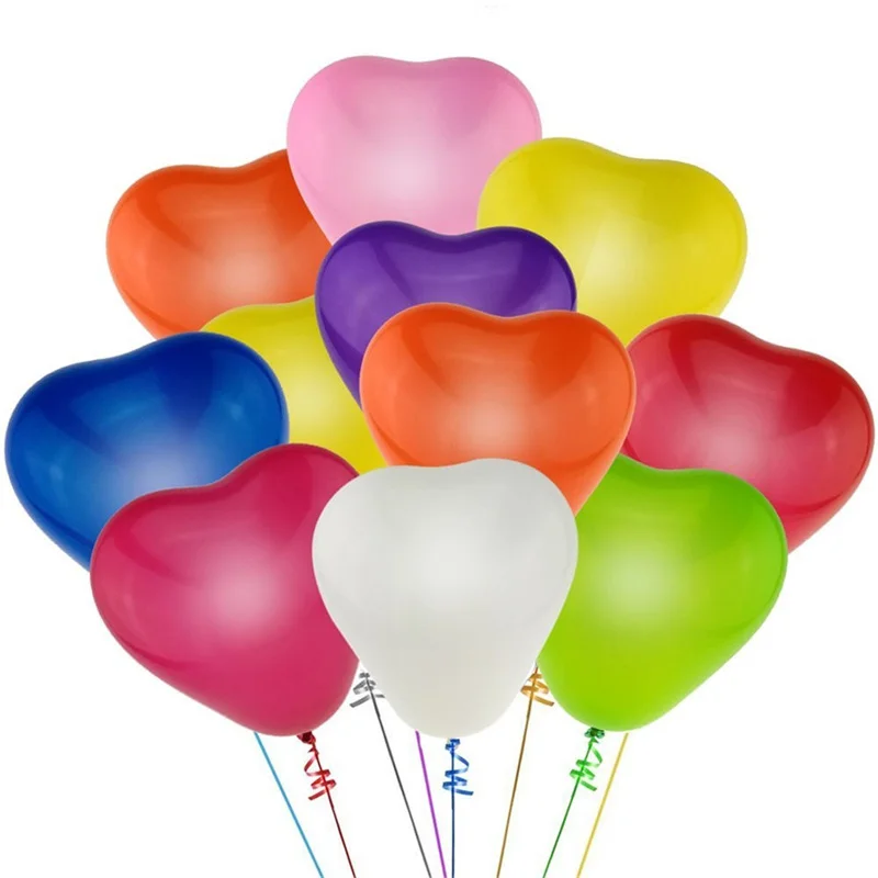 multiple colour 100 шт/партия 12 дюймов 2,2 г романтическое сердце латексные гелиевые надувные шары украшения на день рождения Детские Свадебные воздушные шарики баллон - Цвет: multiple colour