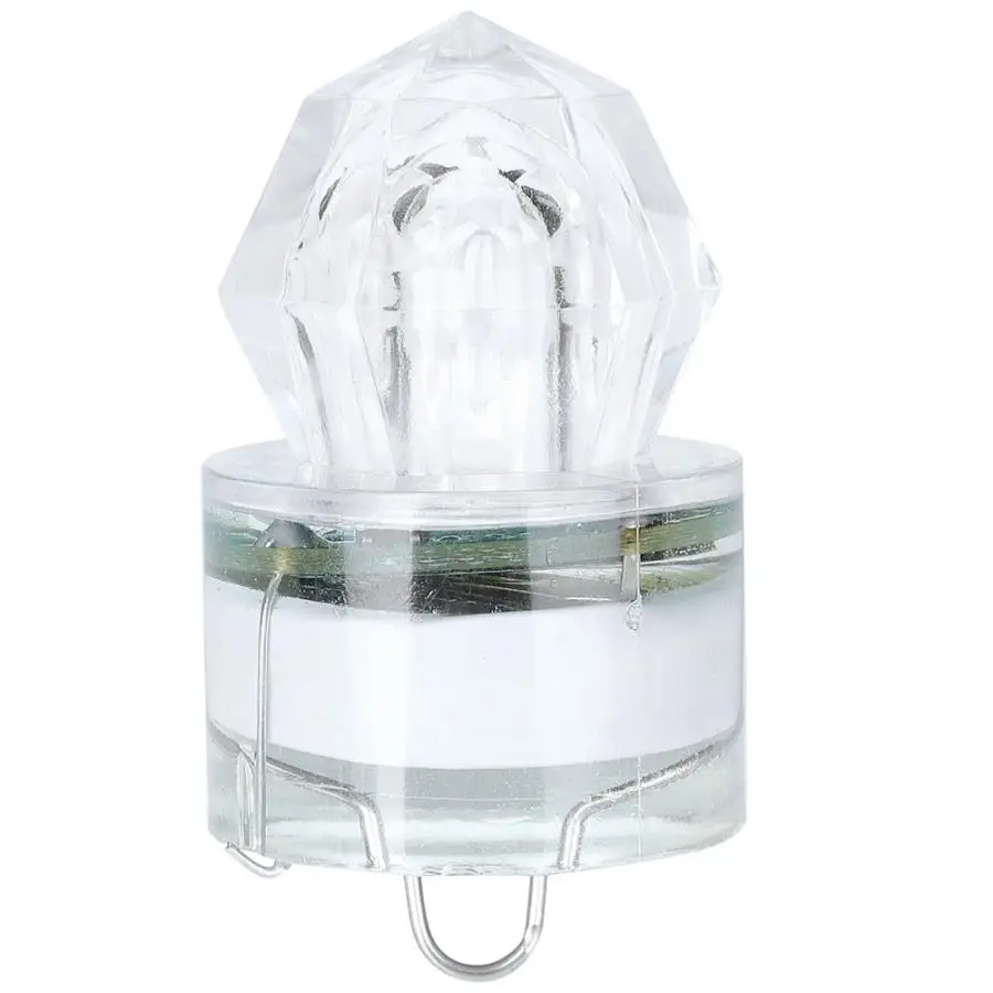 HURRISE светодиодный наживка для рыбы с подсветкой мини Водонепроницаемый Рыбалка Свет привлекательные глубоководные рыбы лампа открытый карп аксессуары для рыбалки - Цвет: Белый