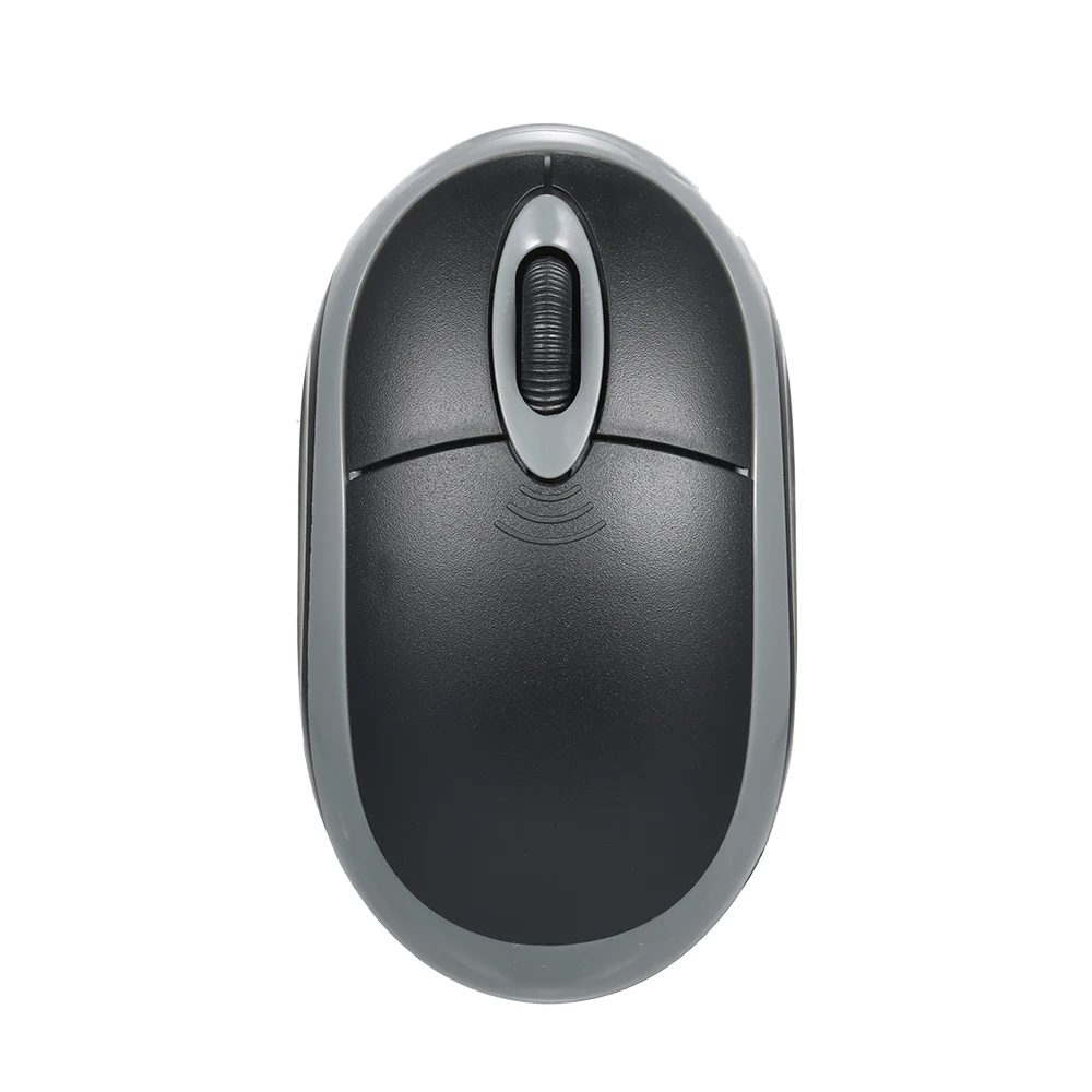 2.4G 1600DPI Wireless Mouses Optical Mini Portable Mobile Mouse with USB Receiver 3 Buttons for PC Laptop Desktop - Color: Grey