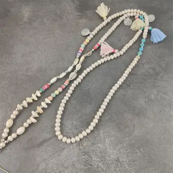 

Phone Neck Strap Lanyard for Keys Hang Chain ID Card Boho Wood Bead keychain Lanyard For Girls