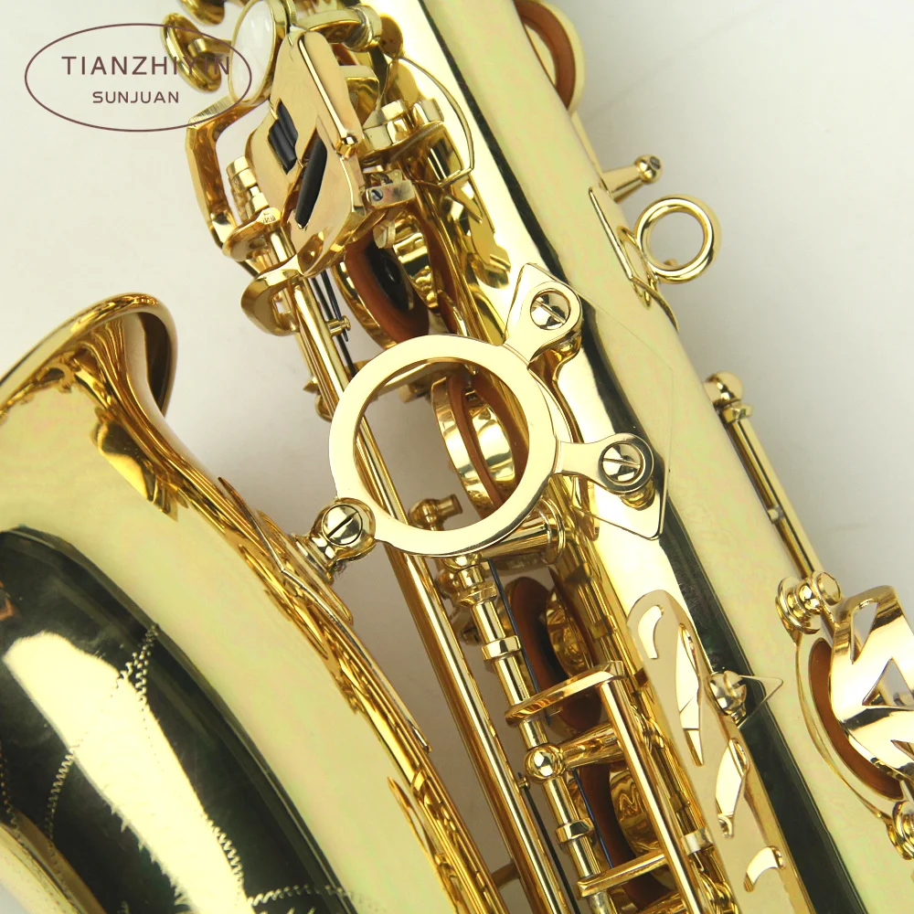 Высококачественный новый золотой саксофон плоский альт музыкальные