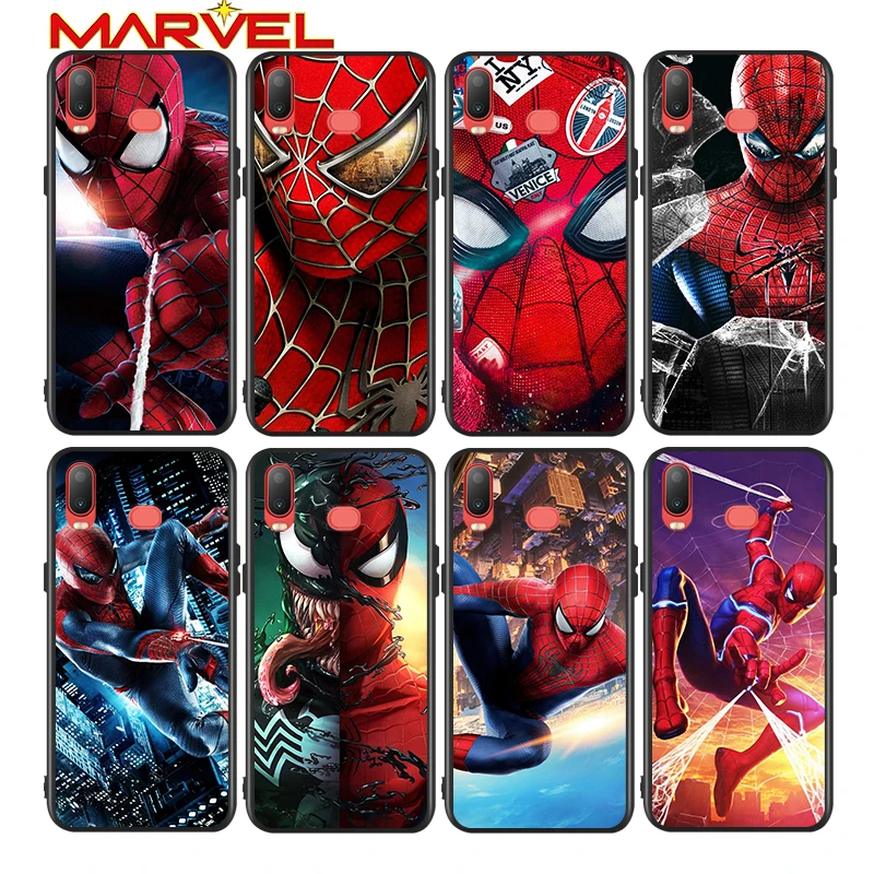 Spiderman Marvel For Samsung Galaxy A8 Star A750 A7 A5 A3 Plus 2018 2017 2016 Black Phone Case Soft Cover - Phone Cases Covers - AliExpress