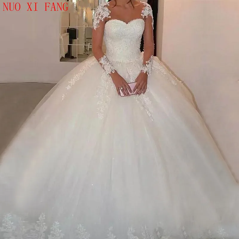 bridal gowns Vestidos De Noiva 2022 Custom Made Long Sleeves Wedding Dresses Ball Gowns robe de mariage Modest Beautiful Dress Bridal Gowns wedding dresses