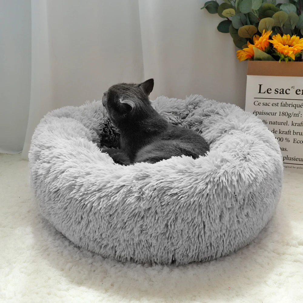 Pet Dog Bed Warm Fleece Round Dog Kennel House Long Plush Winter Pets Dog Beds For Medium Large Dogs Cats Soft Sofa Cushion Mats Pet Dog Bed Warm Fleece Round Dog Kennel House Long Plush Winter Pets Dog Beds For Medium Large Dogs Cats Soft Sofa Cushion Mats