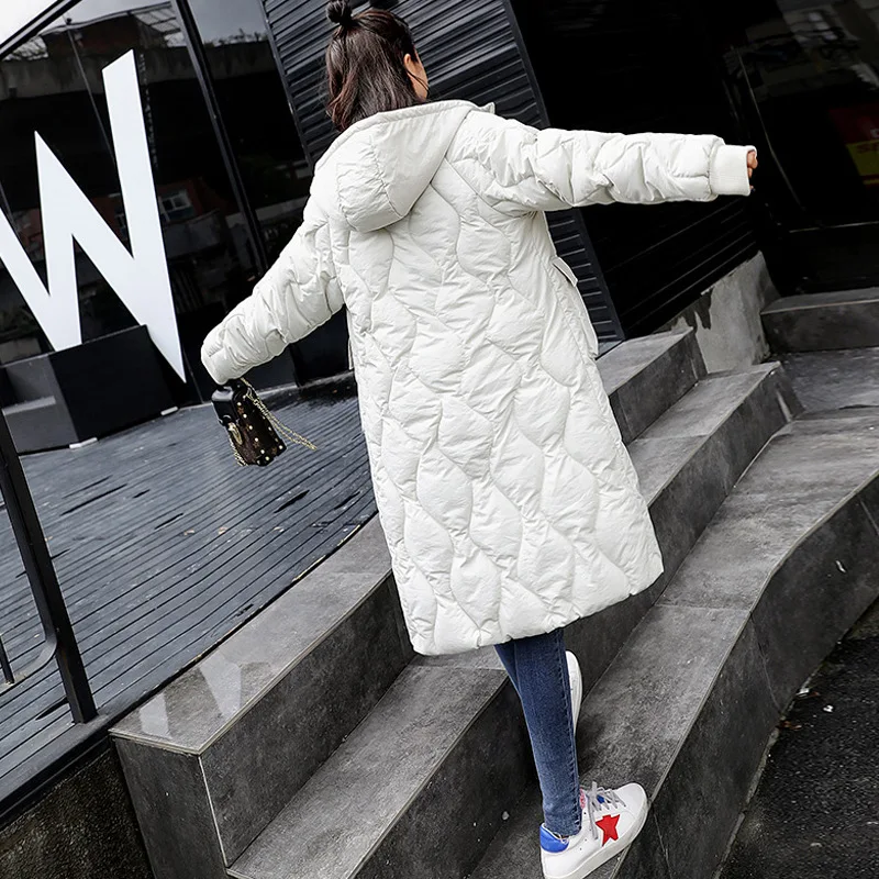 

Down Jacket Cotton-padded Clothes Women's Mid-length 2019 New Style Cotton-padded Jacket Thick Winter Coat Korean-style Slim Fit