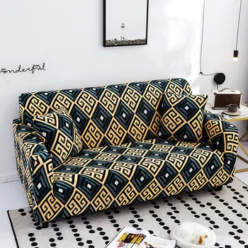 

1/2/3/4 Seat Printed Cheap Sofa Cover Stretch Couch Covers Bench Cover Love-seat Sofa Covers Anti-pets Furniture All Warp Sofa