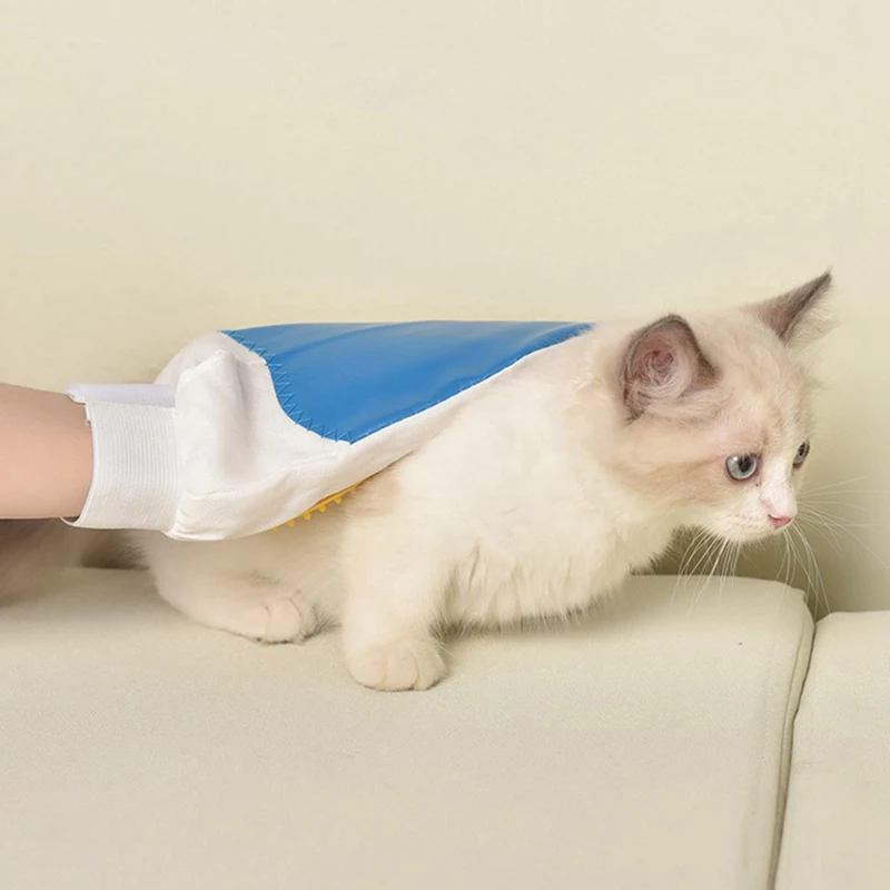 Перчатки для ухода за кошками для домашних животных, расческа для расчесывания волос, перчатки для домашних собак и котов, мягкие массажные перчатки для животных