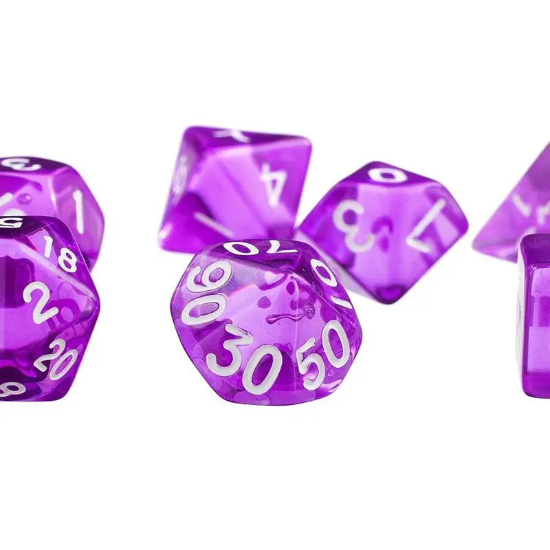 7 штук D4 D6 D8 D10 D12 D20 игра в кости для подземелий и Драконов