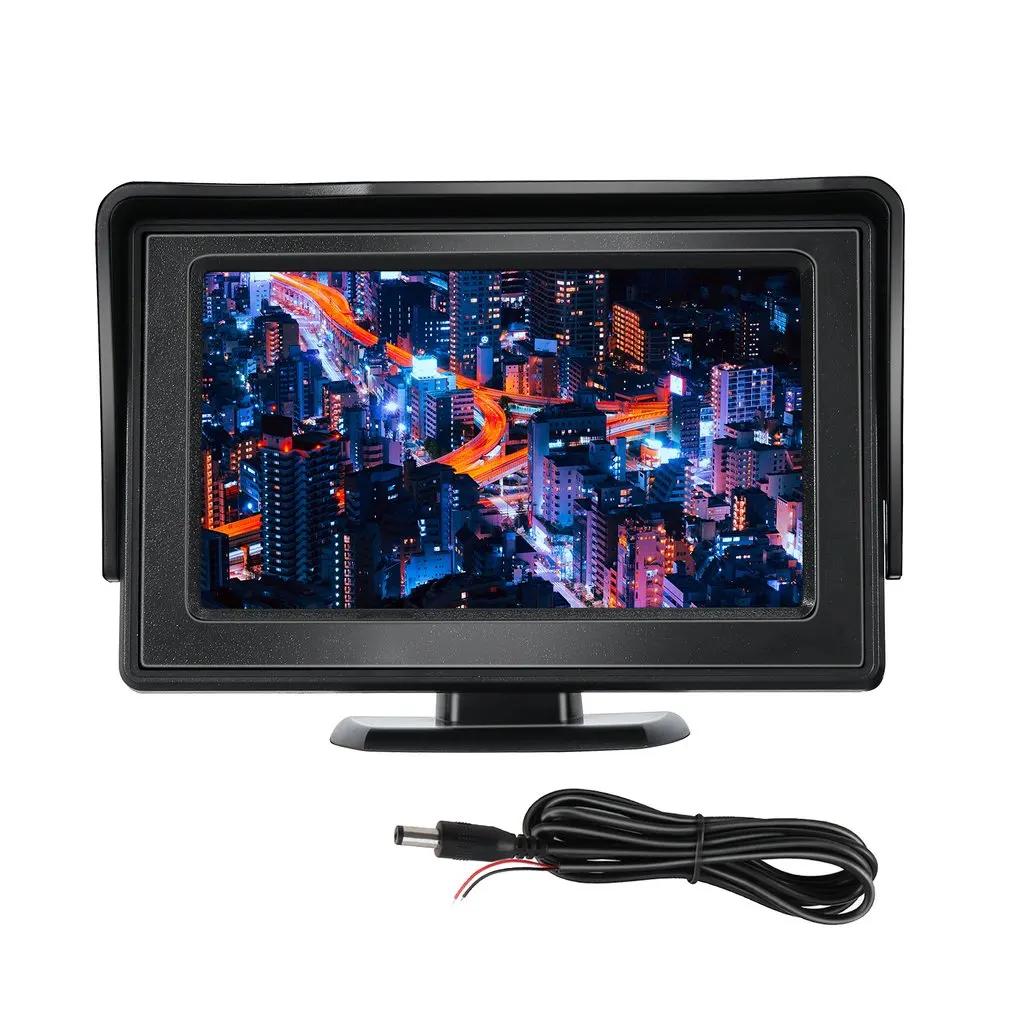 4,3 дюймов TFT lcd автомобильные мониторы заднего вида для DVD gps камера заднего вида аксессуары для вождения автомобиля классический стиль