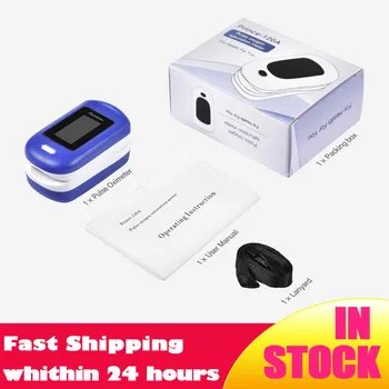 

Digital Fingertip Pulse Oximeter Blood Oxygen Sensor Oximeter Measurement Meter for Home De Dedo Heart Rate Oximeter with Box
