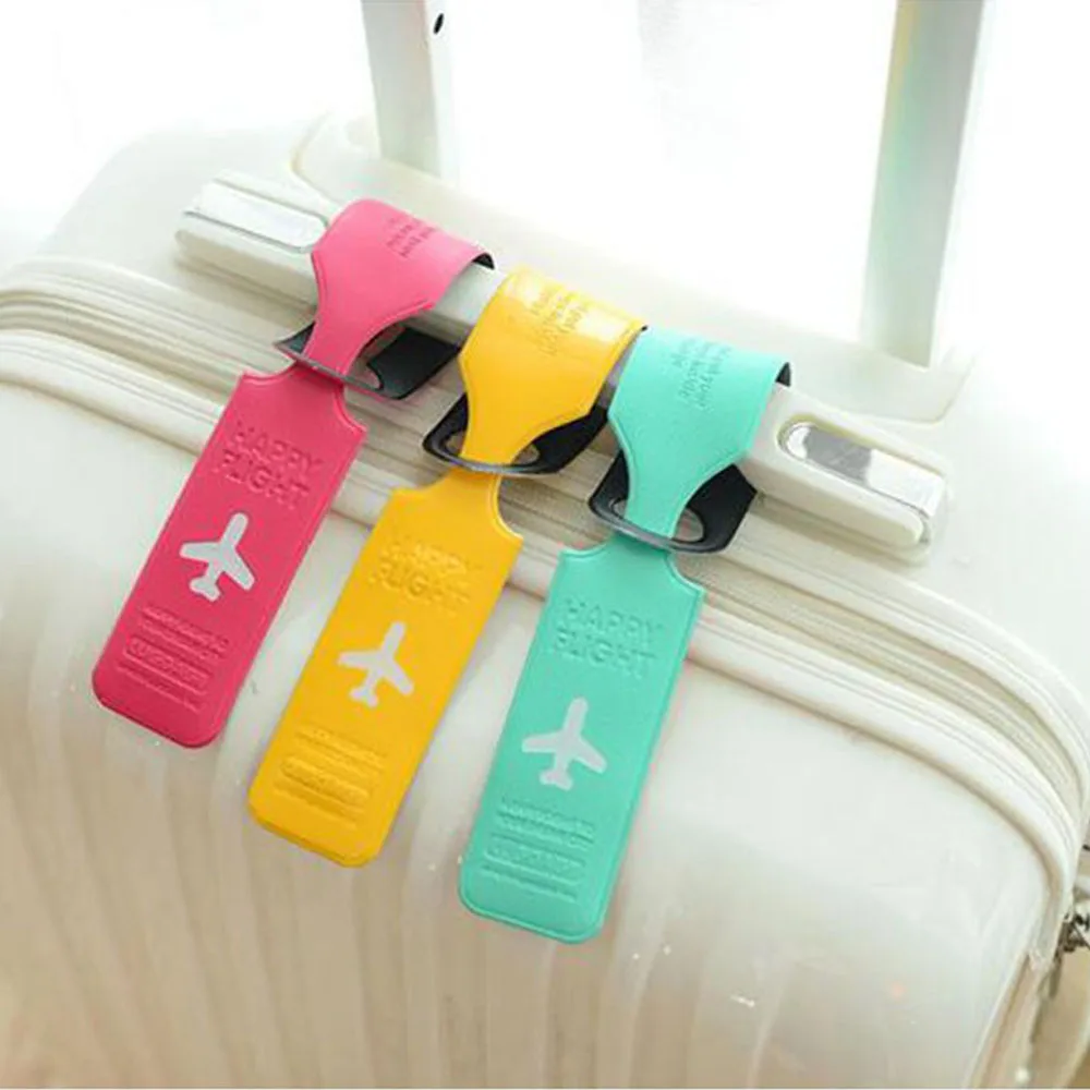 Etiqueta de equipaje práctica de PVC para maleta, soporte de dirección de identificación de nombre, Maleta de viaje, avión, etiqueta, bolsa, mochila, accesorios colgantes
