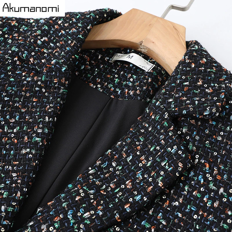 Однобортный клетчатый Блейзер размера плюс 5xl 4xl 3xl, женские куртки с карманами, женские ретро-костюмы, пальто, женские блейзеры, верхняя одежда