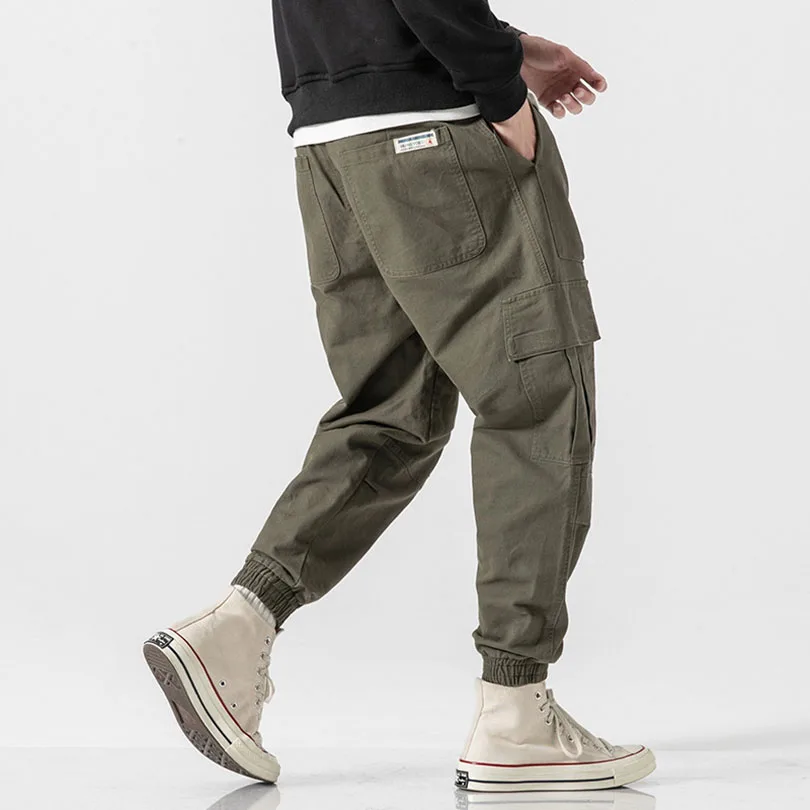 Spring Autumn Cotton Sports Trousers Men Tactical Boys Jogging Cargo Pants Male Joggers Casual Multi-pocket Men\'s Clothing 2023