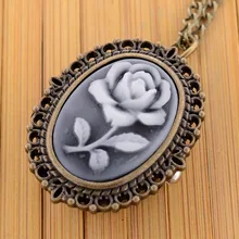 Винтажные бронзовые часы Fob в стиле стимпанк карманные часы с цепочкой ожерелье кулон для мужчин и женщин