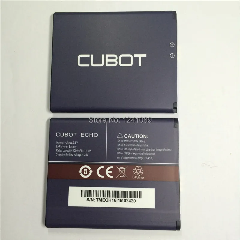 

Аккумулятор YCOOLYFor CUBOT ECHO, 3000 мАч, 5,0 дюйма, MTK6580 2021, дата производства, длительное время ожидания