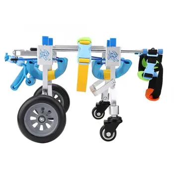 

Four Wheels Adjustable Pet Dog Wheelchair Fore-Leg Rehabilitation Cart Paralyzed Pet Walk Assistant Pets Trainings Tools