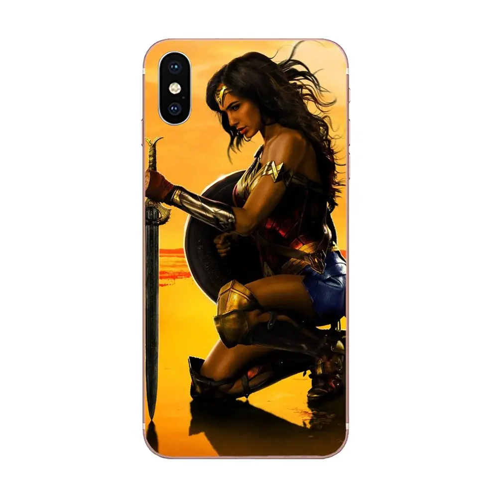 Diy Окрашенные аксессуары для телефонов Чехол Wonder Woman Top для Apple iPhone 4 4s 5 5C 5S SE 6 6S 7 8 Plus X XS Max XR - Цвет: as picture