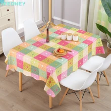 HUAZI Plaid Table Cloth PVC Rectangular Table Cover Desk Cover Tablecloth Table Cloths Waterproof Stain Tablecloths Oilcloth