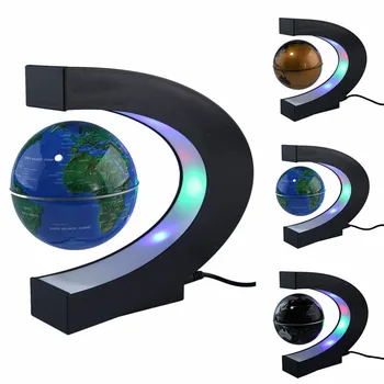 

Magnetic Levitation Floating LED World Map Globe C Shape Light Antigravity Magnetive Ball Xmas Birthday Home Decoration dropship