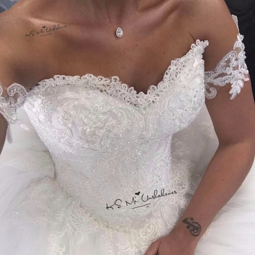 Vestido de Novia Новое арабское бальное платье Свадебные платья милое кружевное свадебное платье размера плюс платье невесты короткий рукав