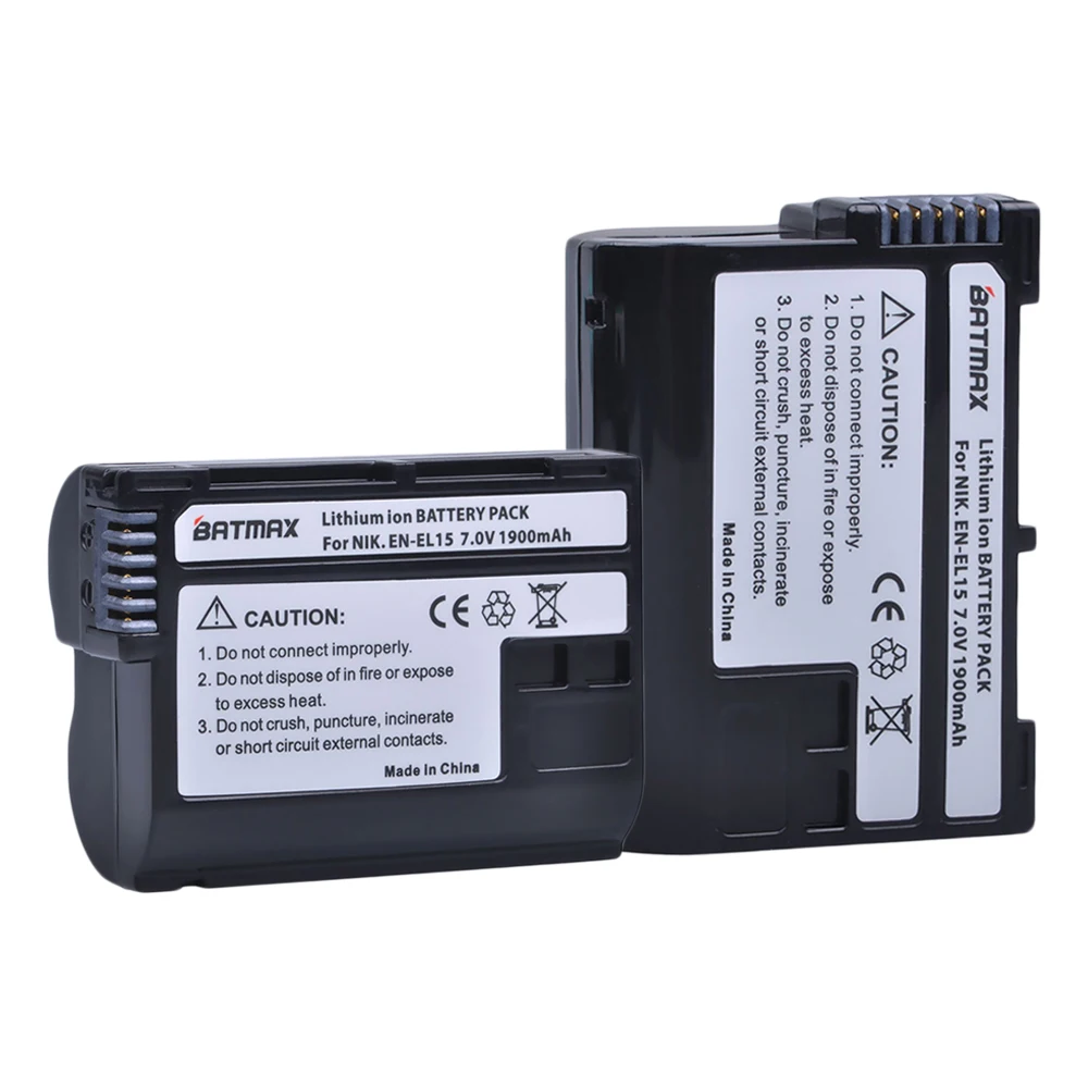 Batmax En-El15 En El15 Enel15 Batteria Akku Per Nikon Dslr D600 D610 D800 D800E D810 D7000 D7100 D7200 L15
