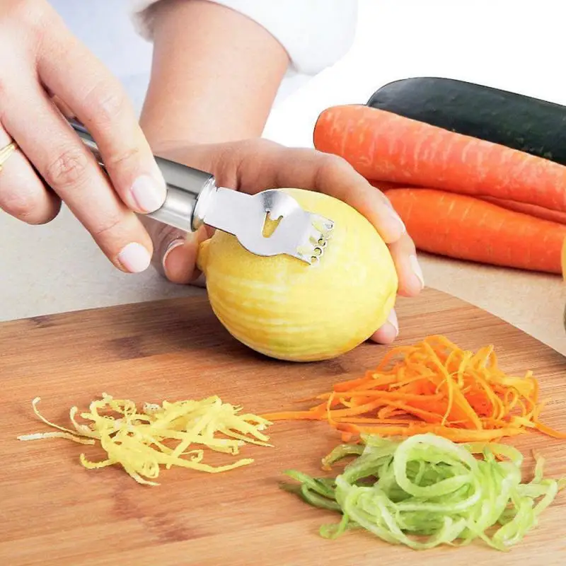 1pcs Stainless Steel Lemon Peeler Zester Grater Lime Orange Citrus Fruit Peeling Knife Kitchen Bar Accessories | Дом и сад