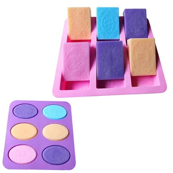 

Silicone Soap Mold Multifunction Soap Making Cake Decorating Tools DIY Handmade Craft 6 Cavities Cake Fondant Mould