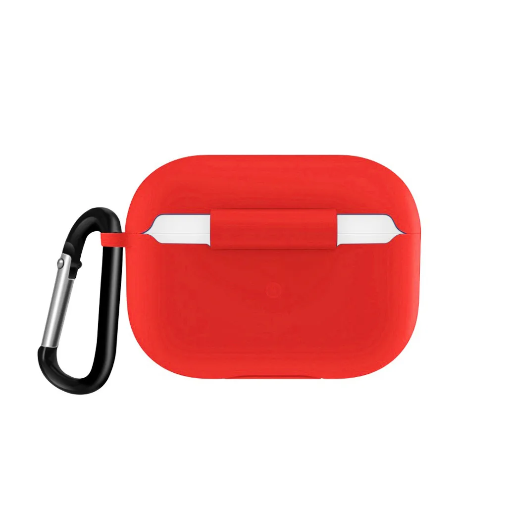 Силиконовый чехол для Airpods Pro, защитный кожаный чехол, беспроводной зарядный чехол для AirPods Pro, чехол для наушников, защита, 19NOV5 - Цвет: RD