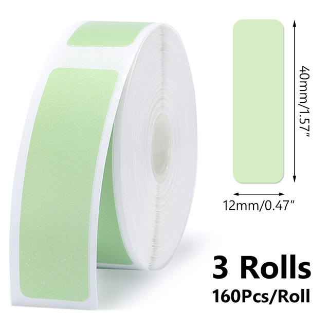 Wireless Portable Pocket Label Printer Paper Rolls Colorful 12x30mm 12x40mm 15x30mm 15x50mm Label Paper Label Maker Papers