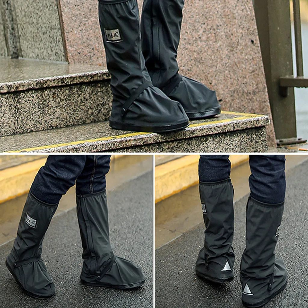 Мужская обувь для дождливой погоды; непромокаемые ботинки; Светоотражающая рабочая обувь для улицы; Водонепроницаемая нескользящая обувь; водонепроницаемые чехлы для обуви