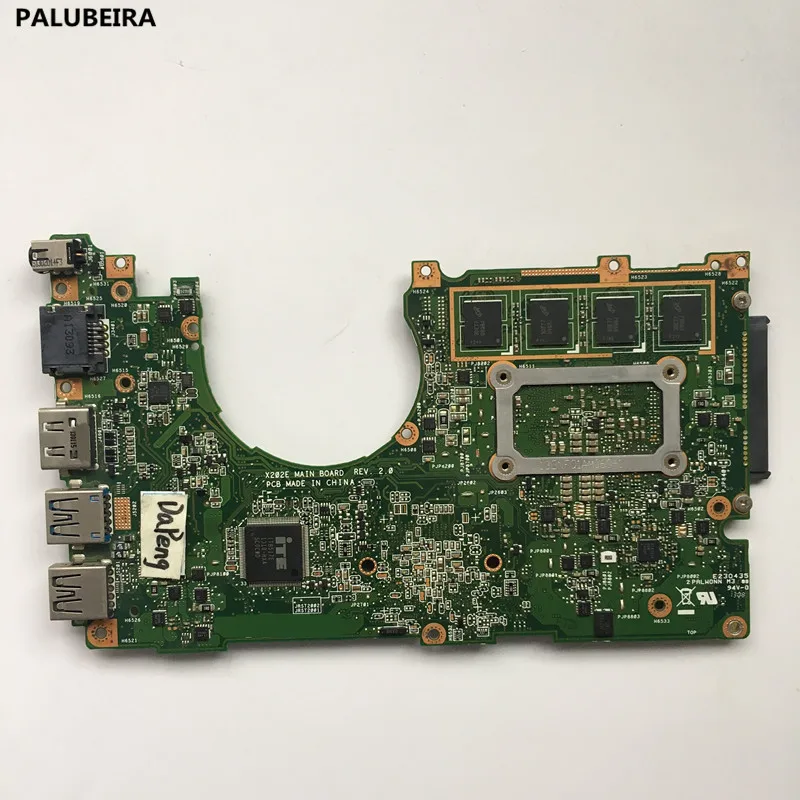 Материнская плата PALUBEIRA с процессором+ 2 Гб оперативной памяти для ASUS S200E X201E X202E материнская плата для ноутбука X202E