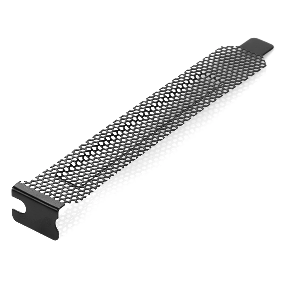 Hard Steel Black Mesh PCI Chassis Slot Covers Bracket Dust Filter With Screws Blanking Plate For PC Computer 5pcs 120x20x12mm chassis cooling dust filter pc case dust filter
