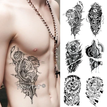 

3D Robot Temporary Tattoo Sticker Bionic Waterproof Tatto Warrior Soldier Body Art Mechanical Gear Arm Fake Tatoo Men Women