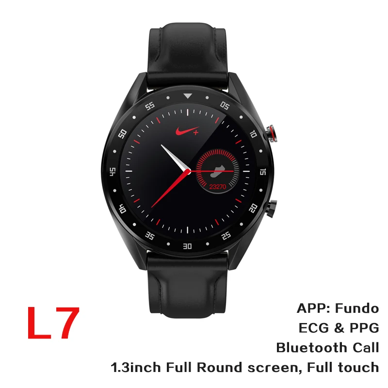 L7 Black leather 696 K7 спортивные бизнес часы кровяное давление мониторинг сердечного ритма управление сном водонепроницаемый смарт-браслет коммуникационные часы - Цвет: L7 Black leather