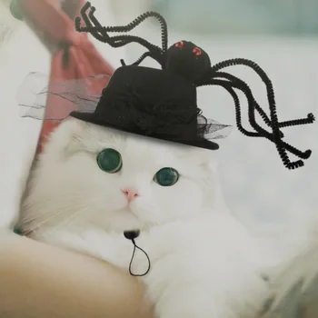

Warm Winter Costume for Cat spider Dog Costume with Ear Funny Adjustable spiderPet Halloween Costume Cosplay Hat party dress