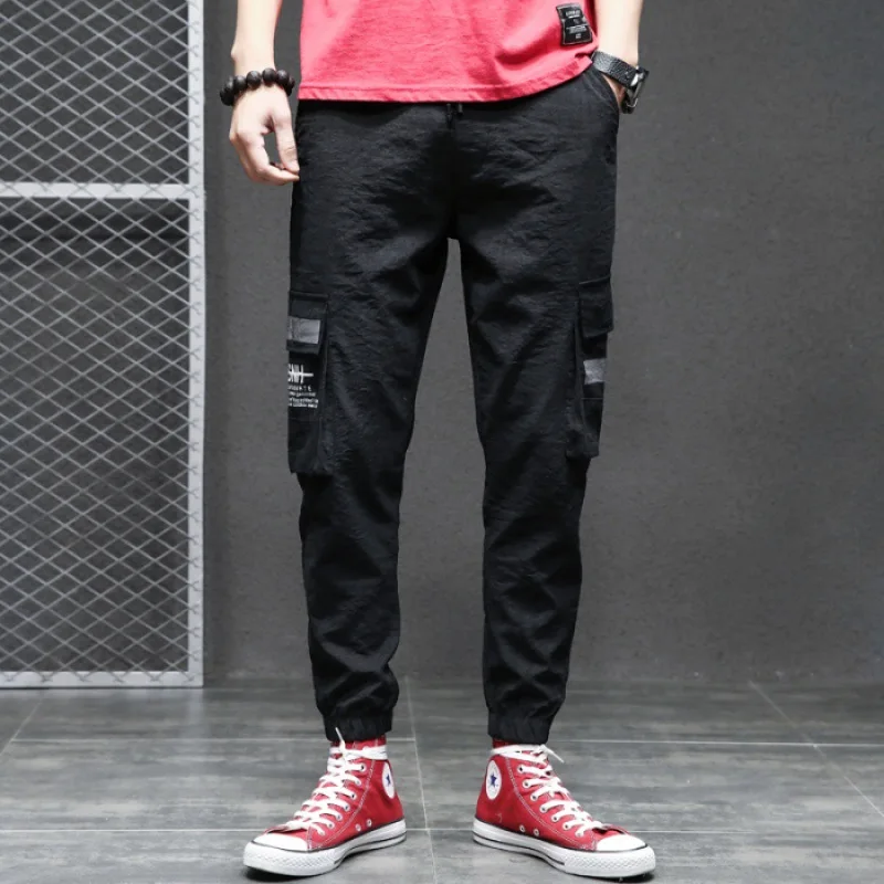 

Korean-style Trend Casual Pants Slim Fit Sports Capri Harem Autumn Popular Brand Workwear Beam Leg Sports Pants