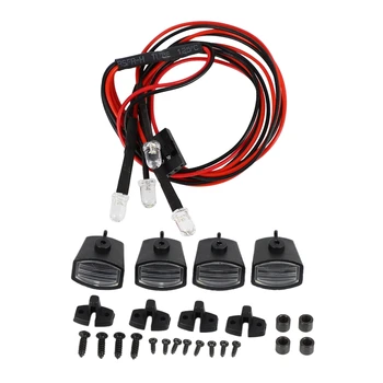 

4 LED White Light Shade Kit for 1/10 Traxxas HSP RC Simulation Climbing Car Accessories