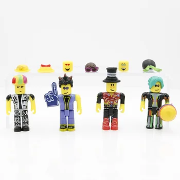 

4Pcs/Set Virtual Reality Action Figure Toys with Accessories 7CM Anime Model Assembly Blocks Children Toy Building Blocks Suit