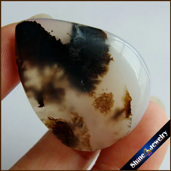 Moda Donna Uomo Collana Ciondolo Natural Botswana Dendritic Moss Agata Stone Slide Healing Crystal Per La Creazione Di Gioielli B506