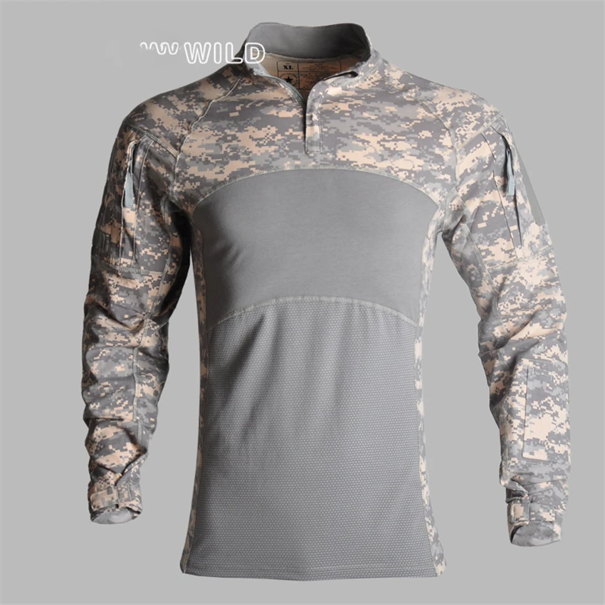Военные рубашки ACU Камуфляжный армейский костюм военная форма Быстрый штурмовой
