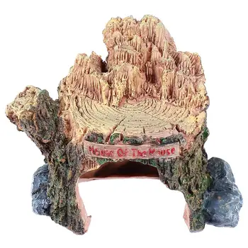 

Reptile Tortoises Hamster Shelter Golden Hamster Shelter House Fake Tree House Climb Pet Lizard Simulation To Avoid Tree Hole