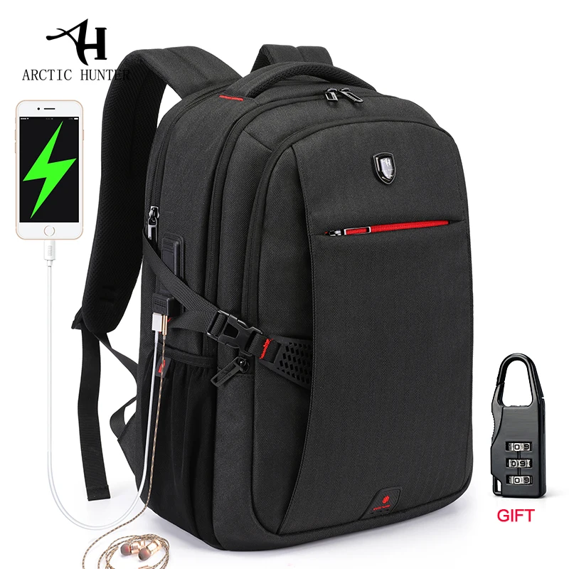 

ARCTIC HUNTER Anti Theft Backpack Men 15.6 inch Laptop Backpacks School Fashion Travel Male Mochilas Feminina Casual Schoolbag
