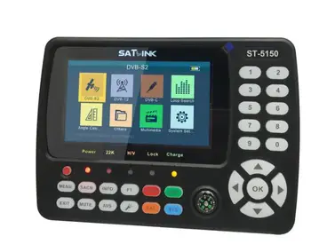

Satlink ST-5150 DVB-S2 DVB-T/T2 DVB-C Combo Better Satlink 6980 Digital Satellite Meter Finder h.265 satlink ws-6933 kpt-716ts