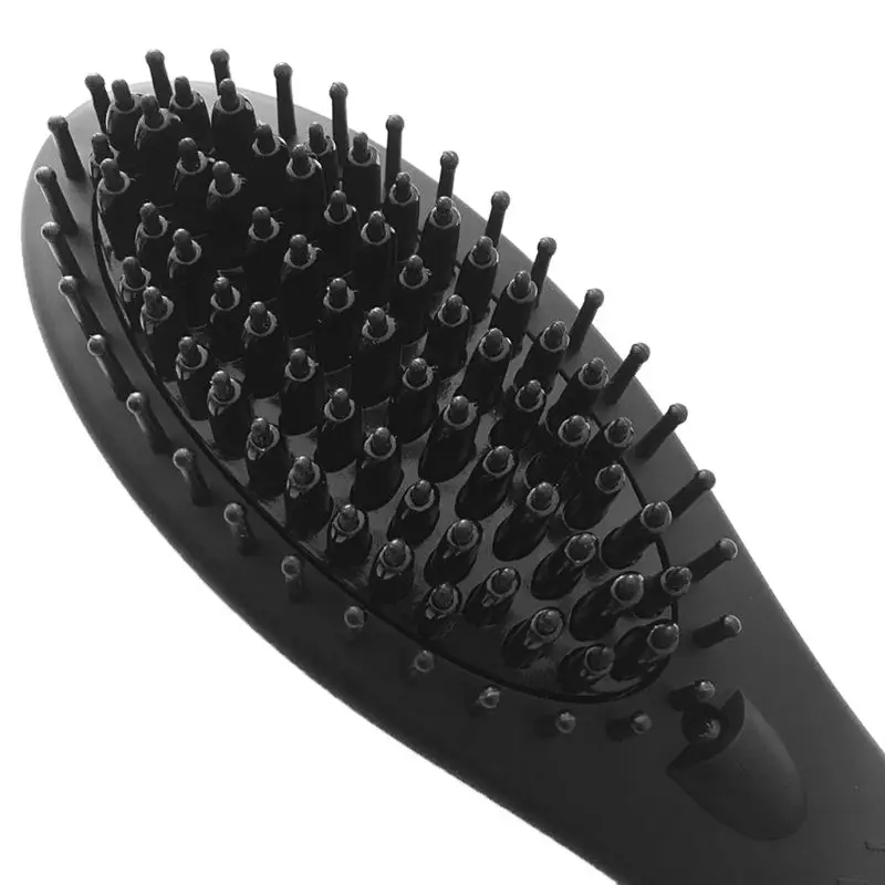 Electric Hair Straightener Brush Straightening Anti-Scald LED Display Portable EU US