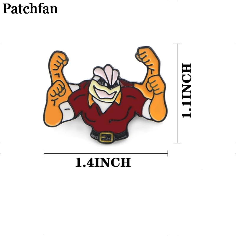 Patchfan мультфильм персонажи цинка металлический Узелок Значки пункт рубашка сумка Одежда Кепка рюкзак броши для обуви значки медали A2264
