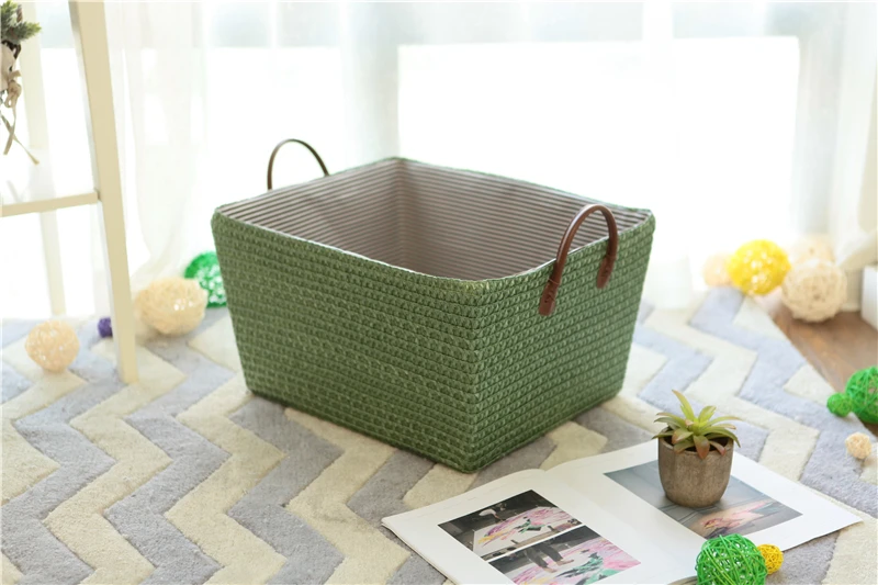 Household weaving laundry basket storage box hamper toy clothing store thickening storage box WF8101014