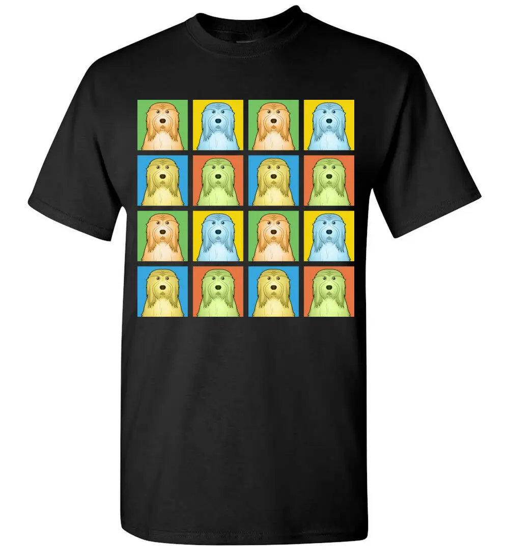 Bearded Collie Cartoon Pop-Art T-Shirt - Men Women Youth Tank Short Long Sleeve |