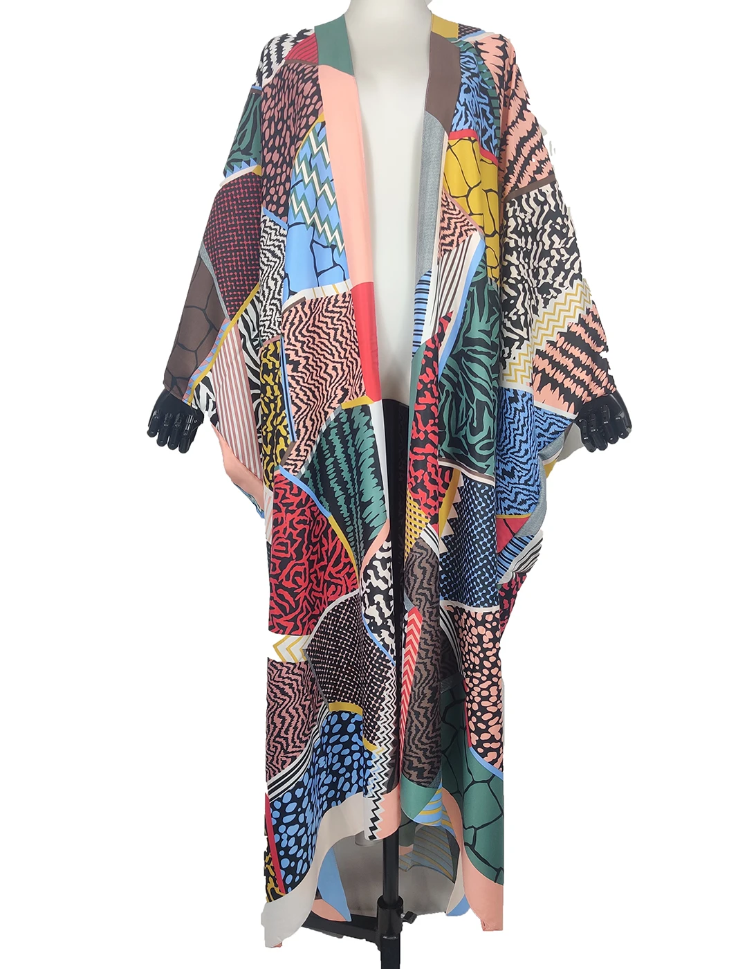 Casual African 2022 Fashion Summer Bohemian Loose Twill Silk Lady Bikini Kimonos Muslim Abaya Ramadan Duster Coat europe 2022 fashion new national style small nroken flower women s decorative twill binding bag handle silk scarf ribbon scarf