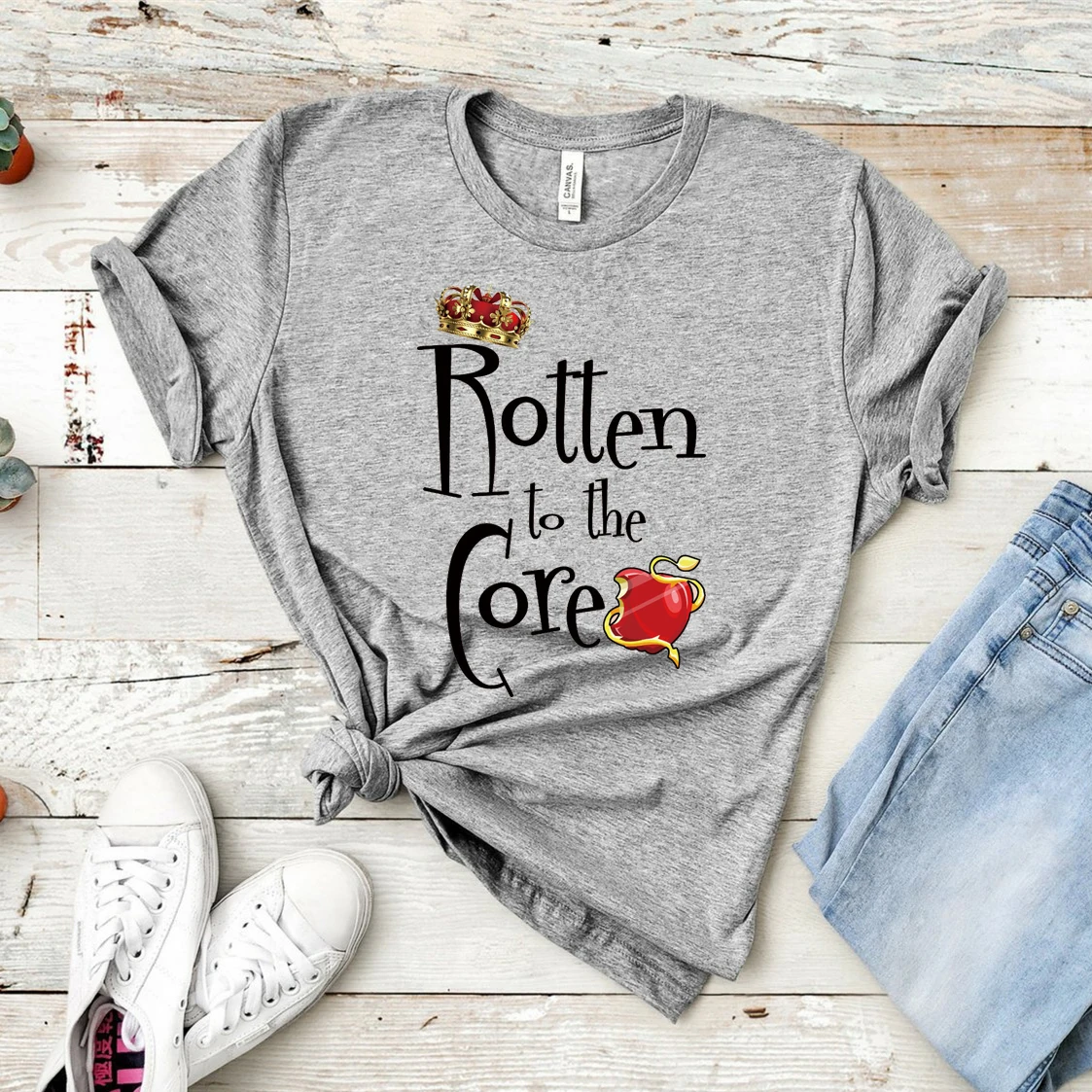 2020 Rotten To The Core Shirt Descendants Inspired Shirts Mal Evie Evil Queen T-shirt Cute Matching Tee 3